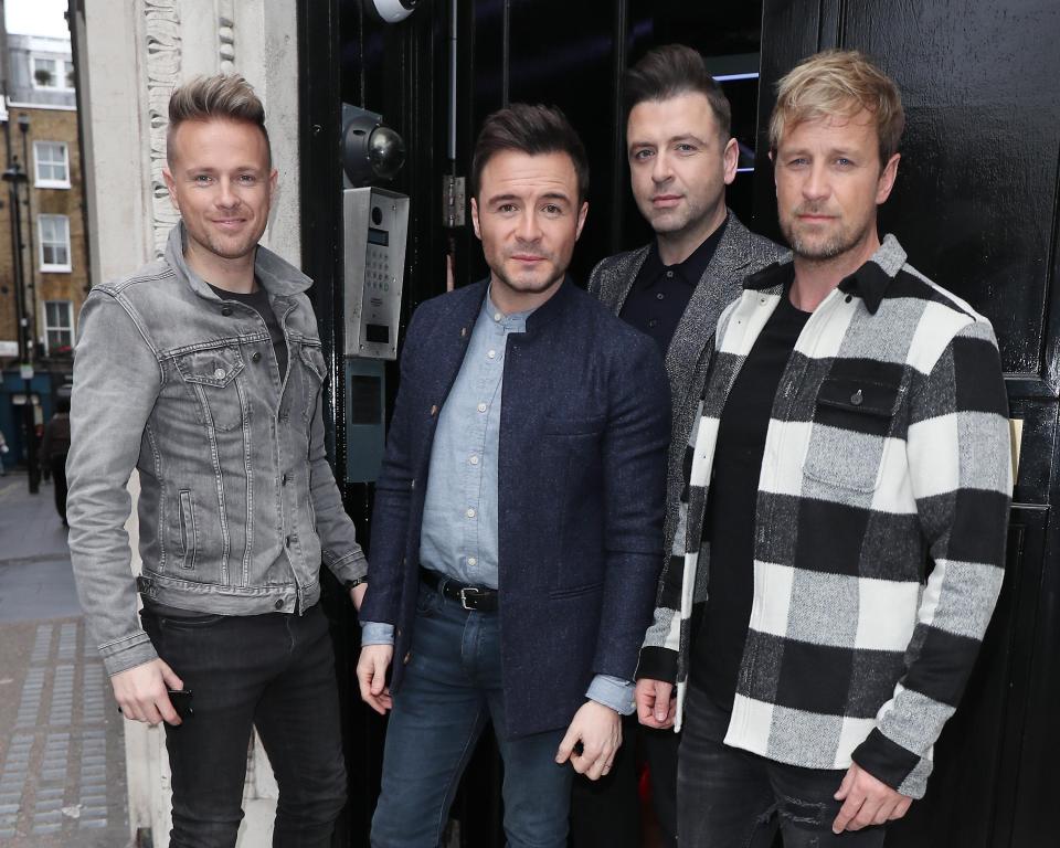  Westlife showed off their youthful good looks as they arrived in London to promote their comeback single