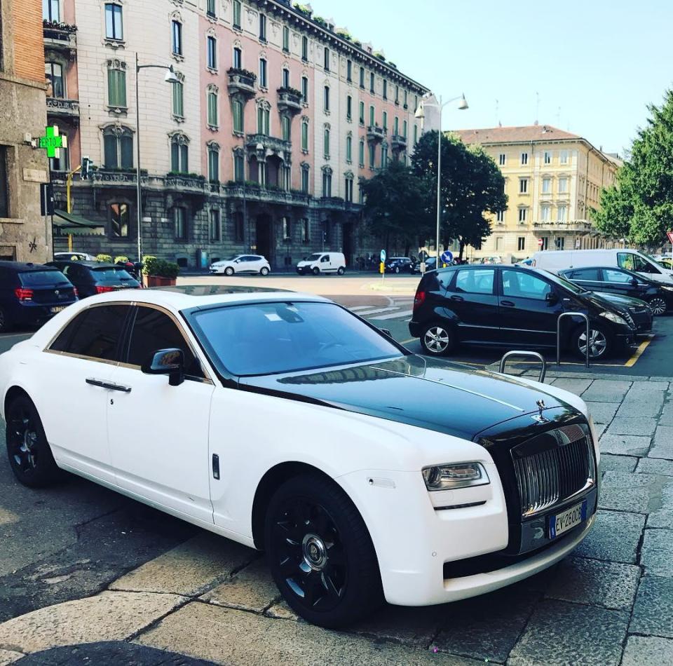  Icardi's Rolls-Royce Ghost parked up in Milan