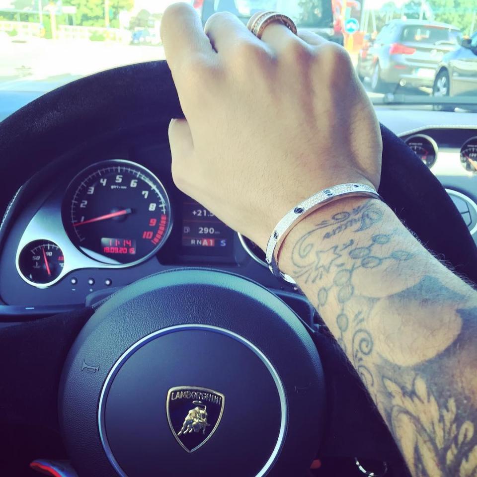  Icardi posts images of his Lamborghini to his 7.8million Instagram followers