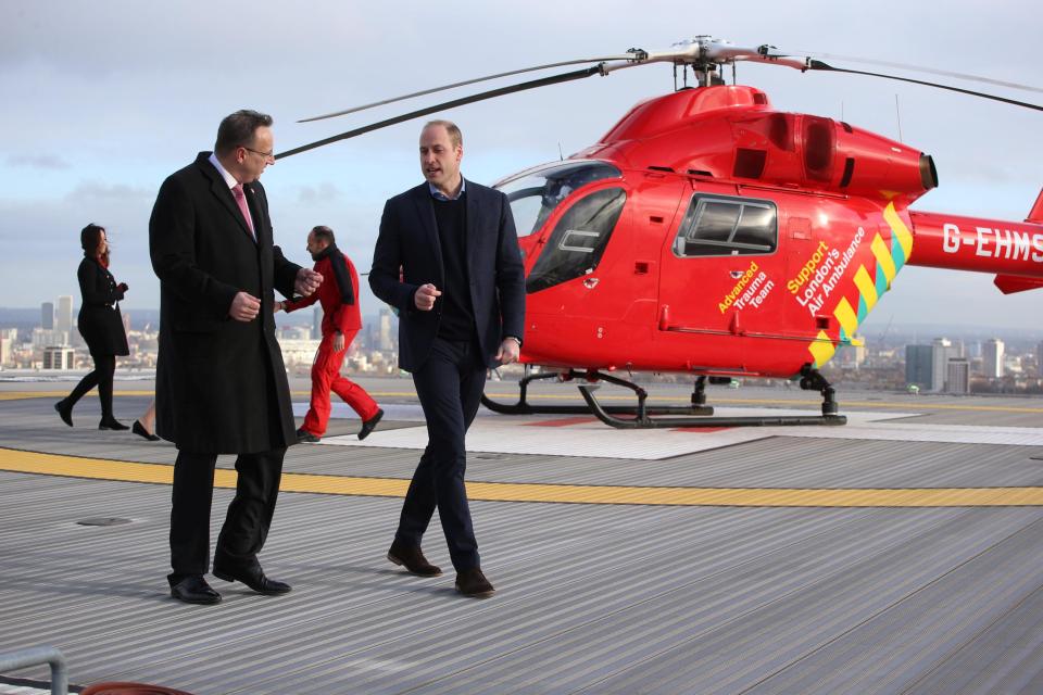  Prince William attended a tea party to celebrate 30 years of the London Air Ambulance