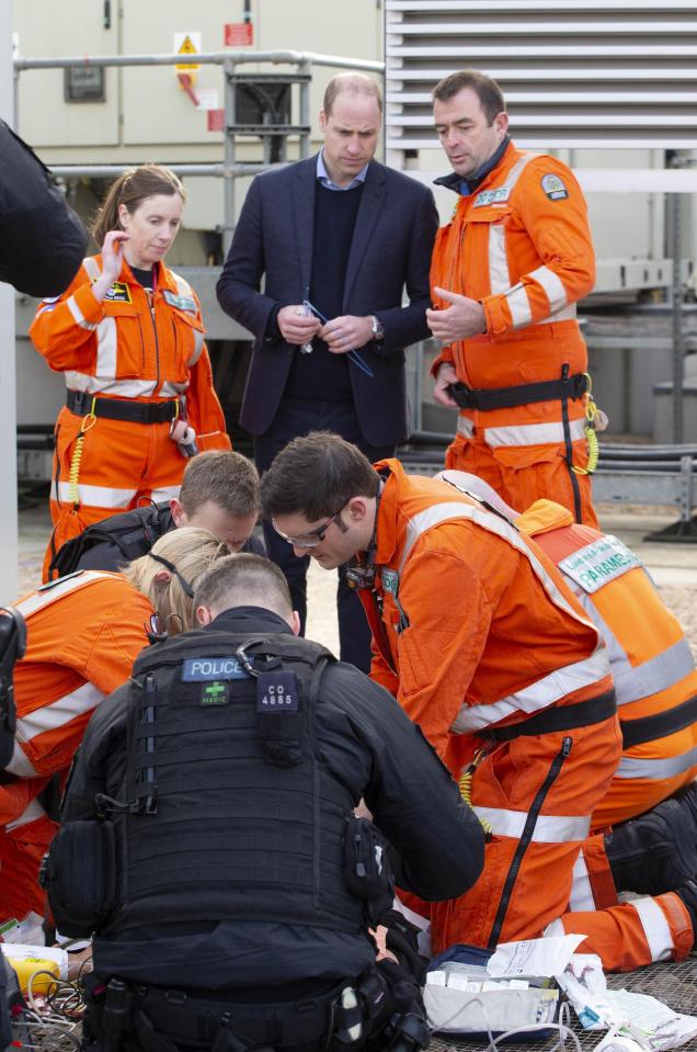  The Duke of Cambridge during a visit to the Royal London Hospital for London's Air Ambulance 30th anniversary celebrations this month