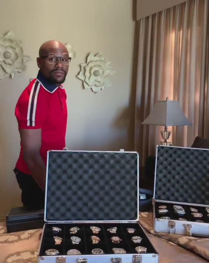  Mayweather can afford to splash out on more watches following lucrative 'retirement' from boxing