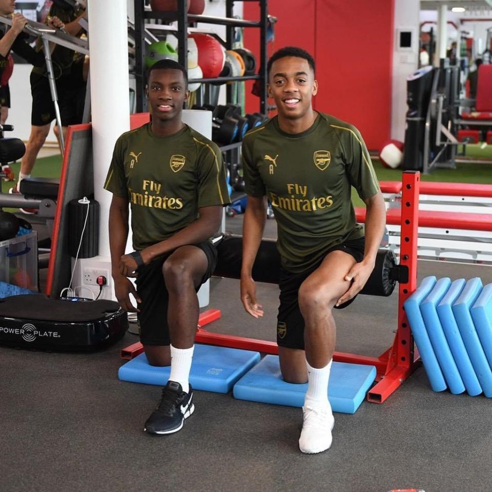  Eddie Nketiah and Joe Willock, like Lucas Torreira, will be learning a lot from the seasoned pros in the Gunners' dressing room