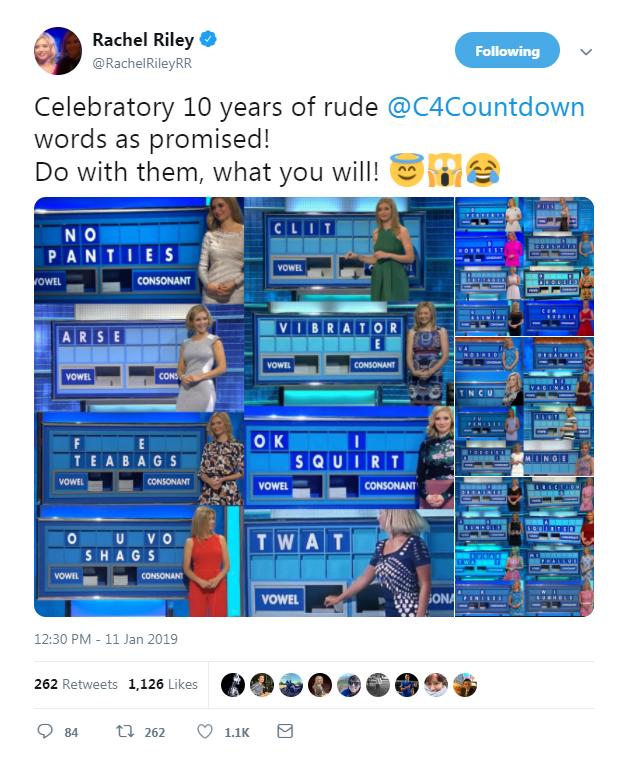  Rachel Riley posted the funny words from the past ten years on Twitter