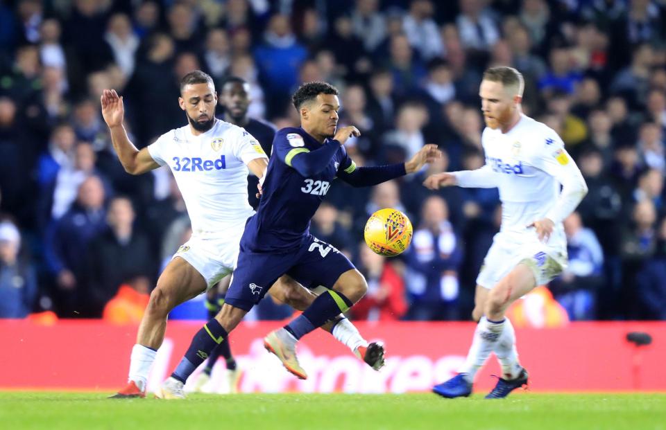  Leeds beat Derby 2-0 last night at Elland Road