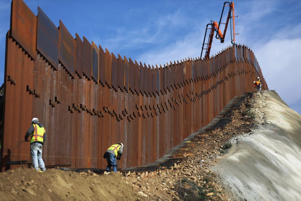  The wall is already under construction