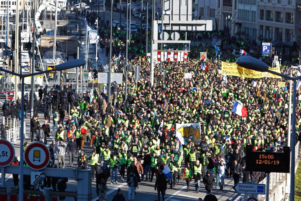  Thousands marched in protest against French President Emmanuel Macron's economic reforms