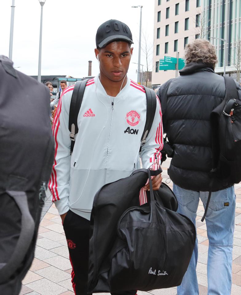  Marcus Rashford will be looking to strike fear into the Spurs defence at Wembley