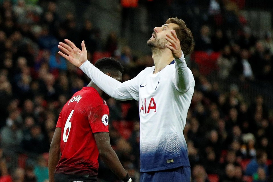 Fernando Llorente came off the bench against Man Utd but could not find an equaliser