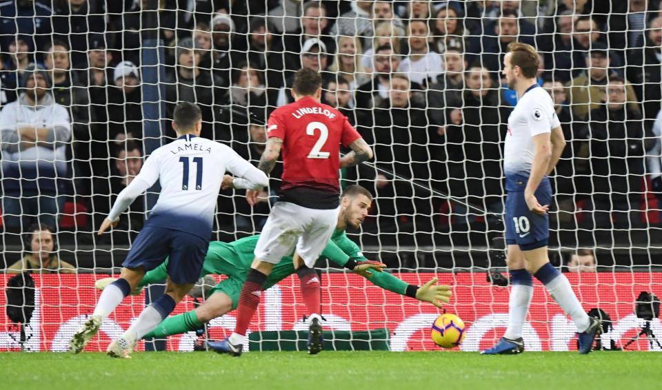  David De Gea made 11 saves as United clung on to a 1-0 win at Spurs