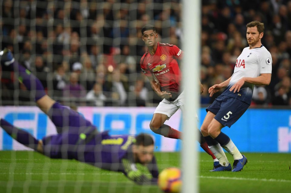  Rashford gifted United three points by finding the back of the net before the break