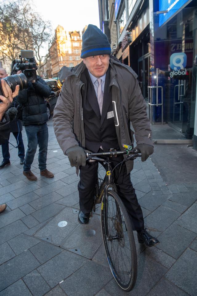  The top Brexiteer on his bike this morning