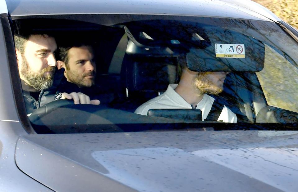  Juan Mata and David De Gea arrived for training together today