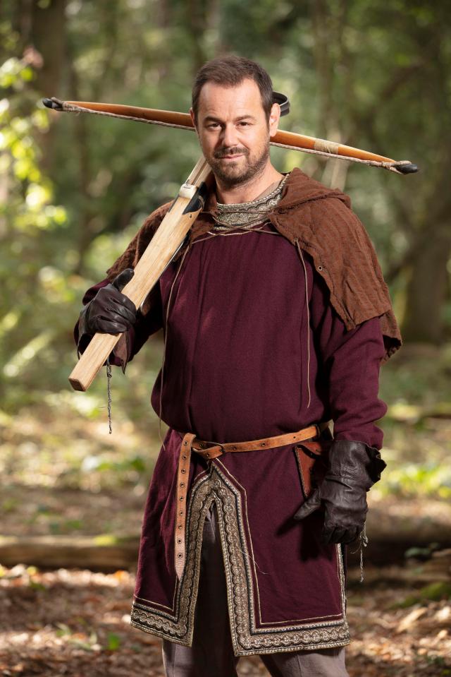  Danny Dyer dressed in hunting gear like his times 30 Great-Grandfather William the Conqueror