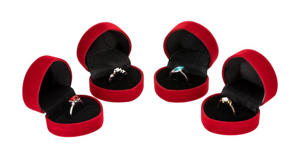  Poundland said the rings are placeholders for the 'real rock'