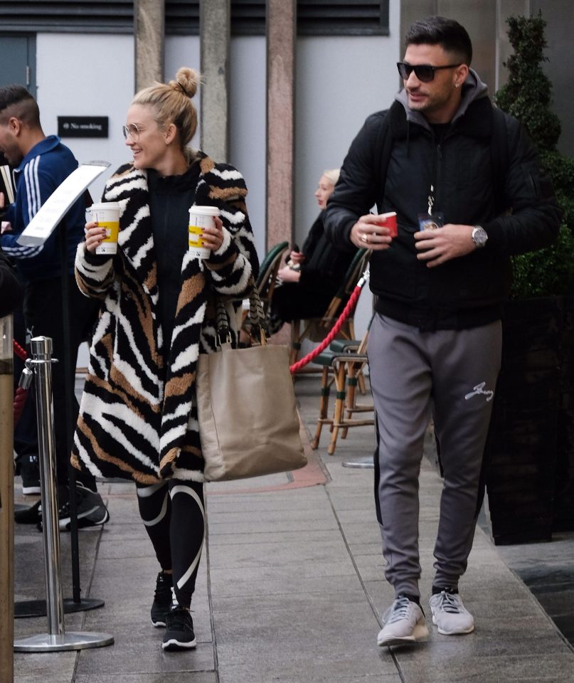  Ashley Roberts and Giovanni Pernice were pictured leaving their hotel in Birmingham today