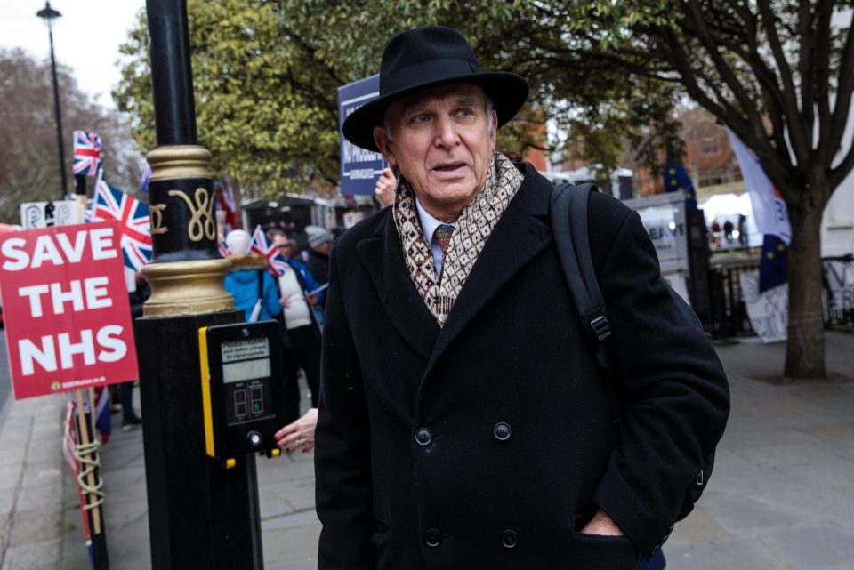  Labour could form a rainbow coalition with the Lib Dems, pictured their leader Vince Cable at Westminster