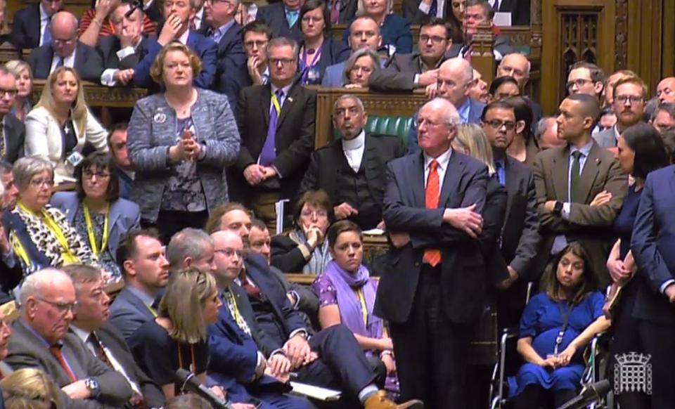  The record defeat has never been seen before in the Commons