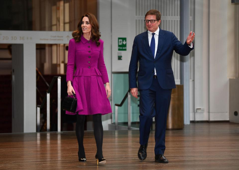  The Duchess wore an Oscar de la Renta dress for the visit