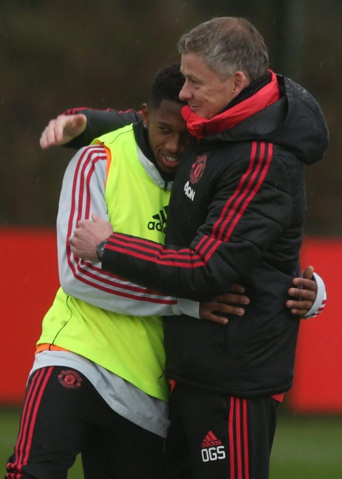  Ole Gunnar Solskjaer was spotted with his arms around Brazilian ace Fred