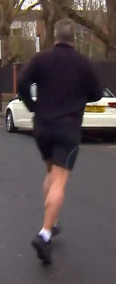  Former PM David Cameron goes for a jog yesterday after saying he's sorry for Brexit chaos