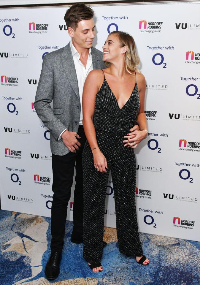  The couple met in November at a charity boxing match and stepped out officially tonight at the Nordoff Robbins Legends of Rigby dinner at the Grosvenor Hotel in London