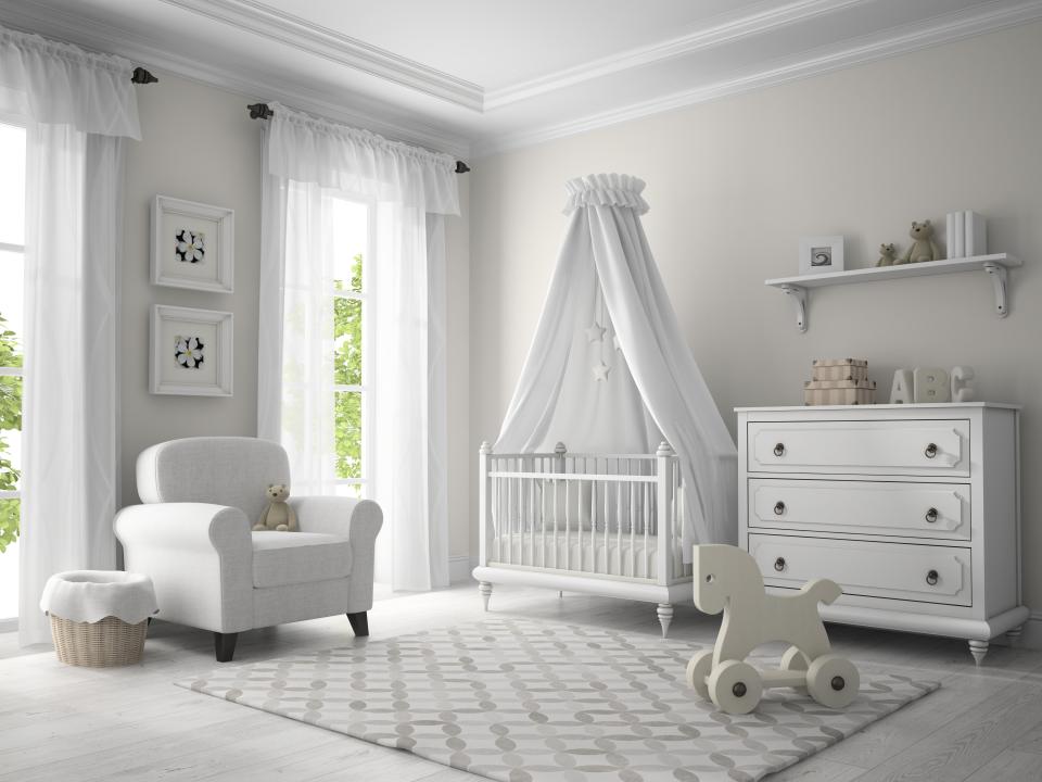  The Duchess is said to have gone for a grey and white colour scheme - so could the nursery look a little like this?