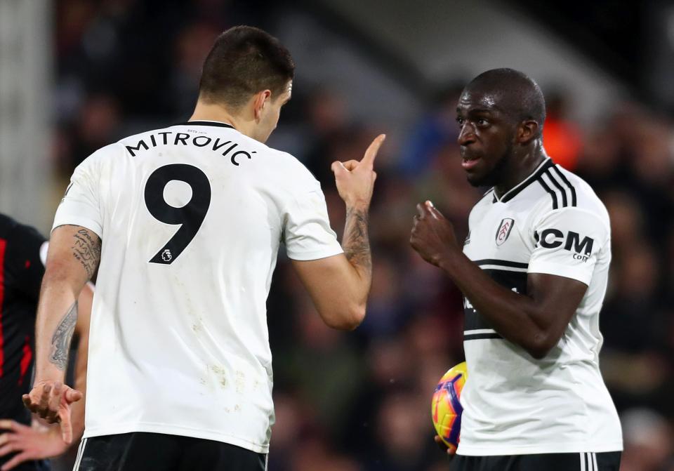  The attacker was involved in a furious bust-up with Aleksandr Mitrovic over a penalty