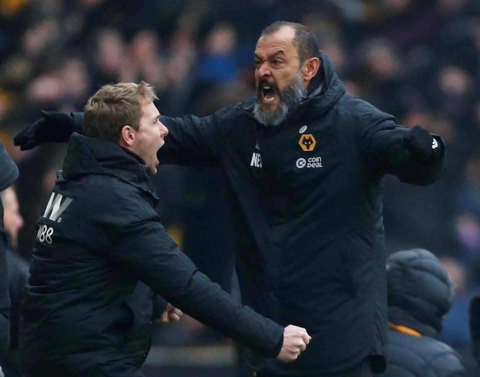  Nuno Espirito Santo was sent to the stands after Wolves scored an incredible winner against Leicester