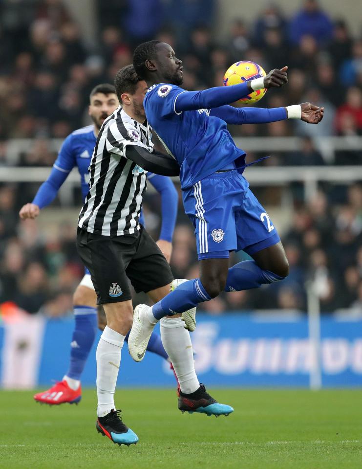  Cardiff's new signing Oumar Niasse made his debut