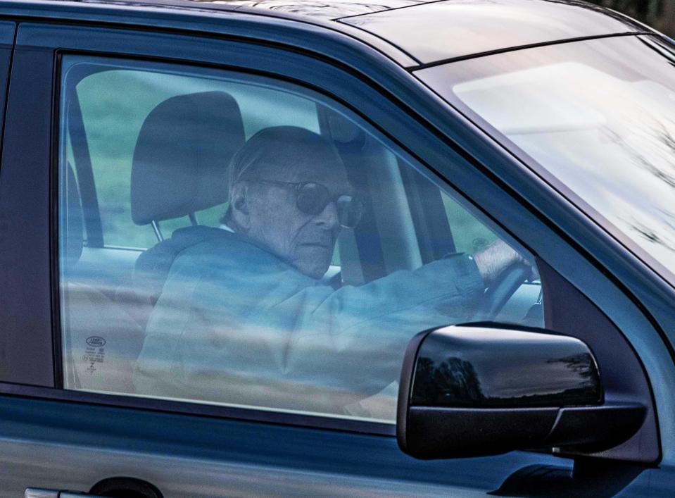  The Duke of Edinburgh driving on the Sandringham Estate