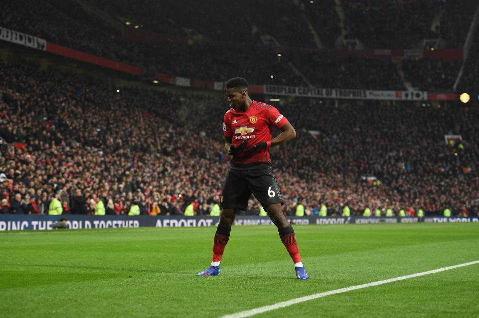  Paul Pogba scored his fifth goal under Ole Gunnar Solskjaer as Manchester United made it seven wins from seven under the new boss