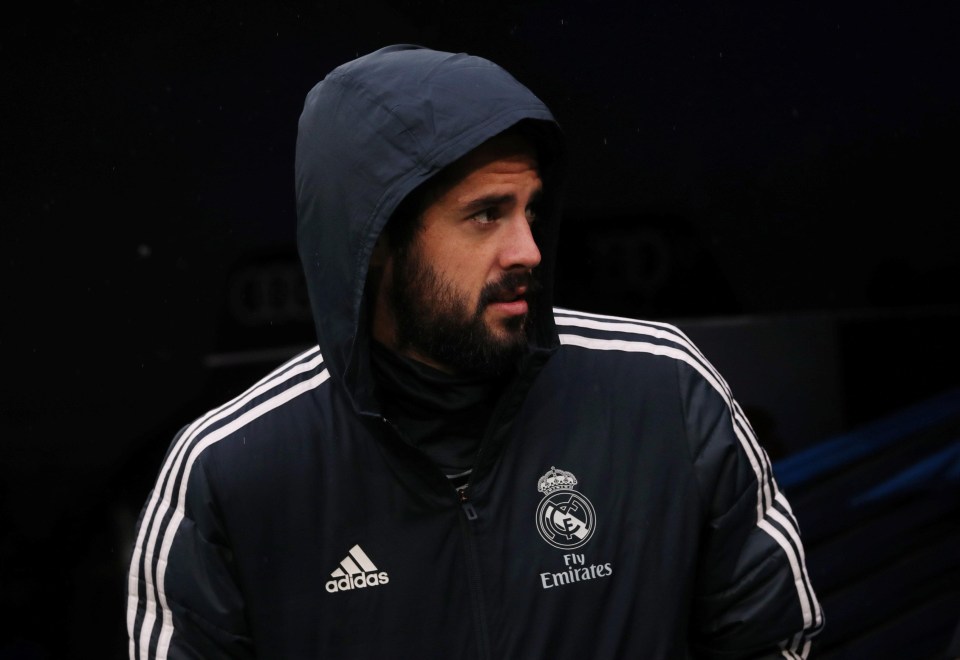 Isco was caught joking about being left on the Real Madrid bench during a game