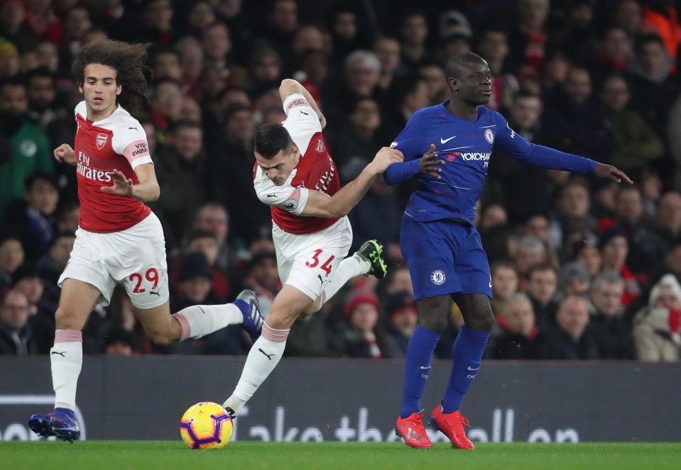  NGolo Kante tried to press high but was often left isolated