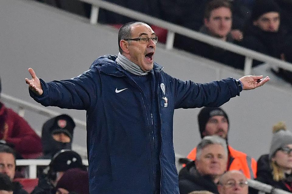  Maurizio Sarri was seething with his Chelsea players after the loss at Arsenal