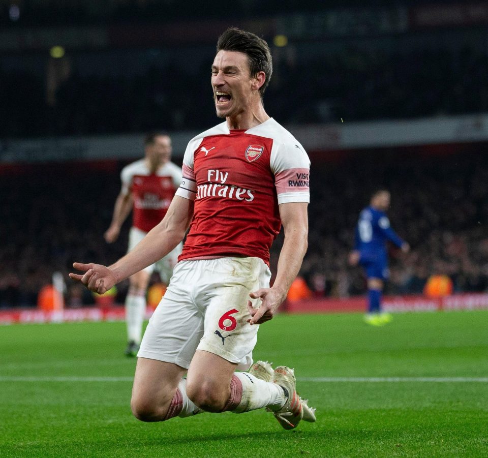  Laurent Koscielny was also on the scoresheet as Arsenal closed the gap on fourth-place Chelsea to three points