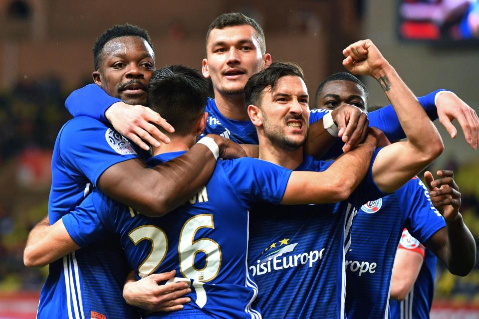  Strasbourg won the match 5-1 at the Stade Louis II