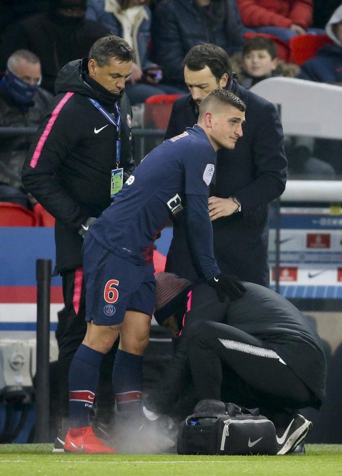  PSG could also be without Marco Verratti