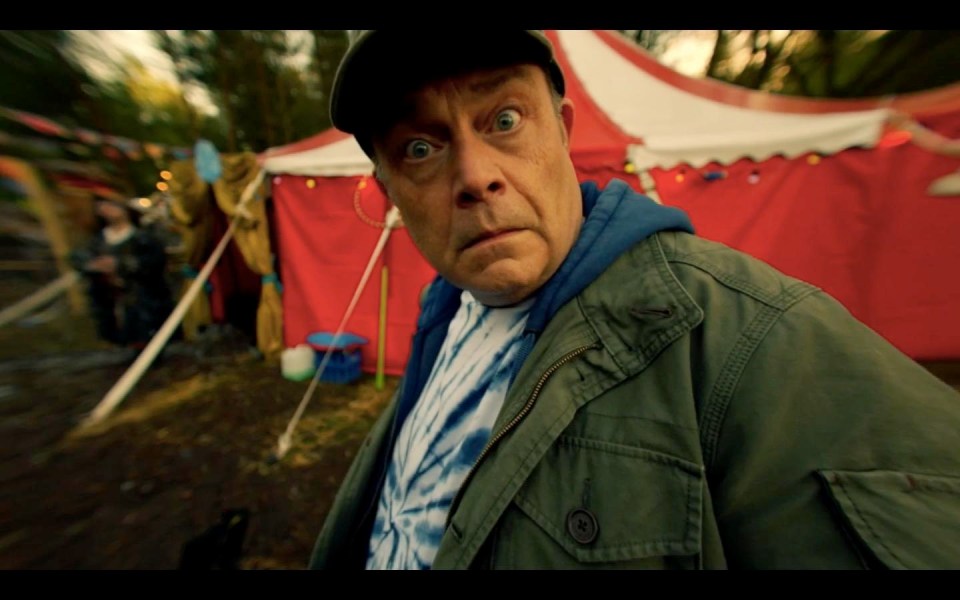 Pete, played by John ­Thomson, looking wide-eyed at the same festival