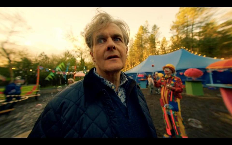  David of Cold Feet after eating some 'special' cookies at a music festival