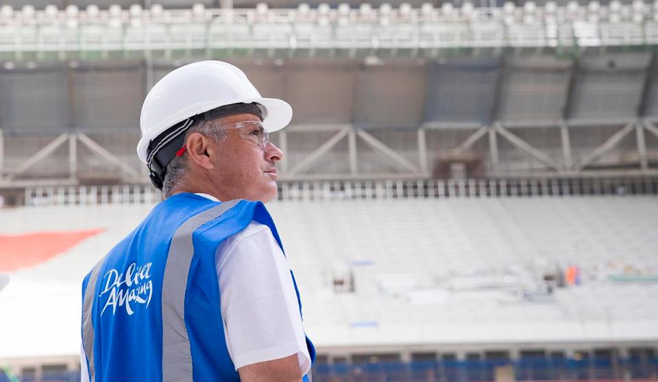  Jose Mourinho visited Al Wakrah Stadium in Qatar after meeting PSG president Nasser Al-Khelaifi