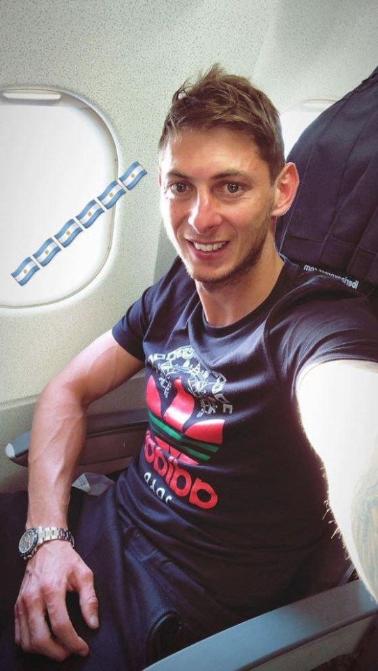 Sala posted this picture onboard a flight to his Instagram page