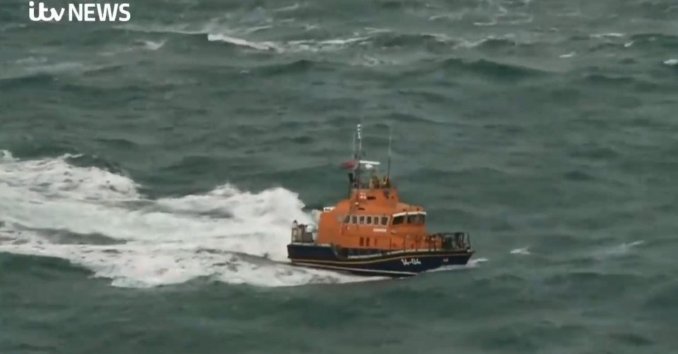 Lifeboats were searching the water north of Alderney in the Channel Islands today