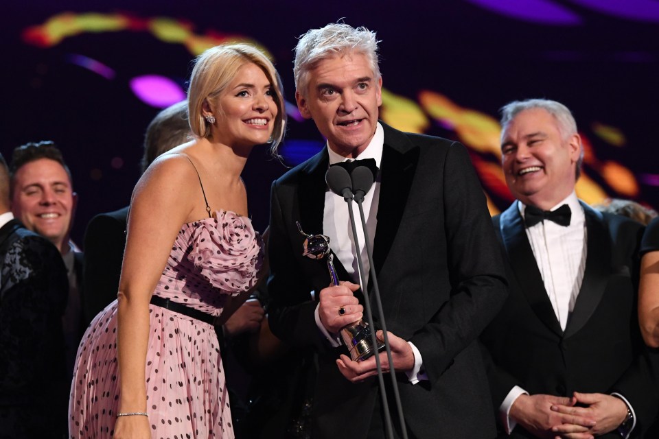 Holly and Phil beamed with joy as they collected the award instead