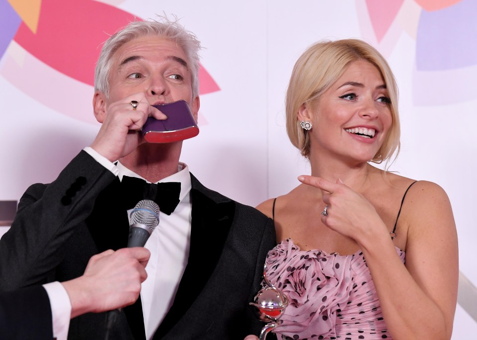 Holly and Phil swigged from a hip flask after winning Best Daytime Programme