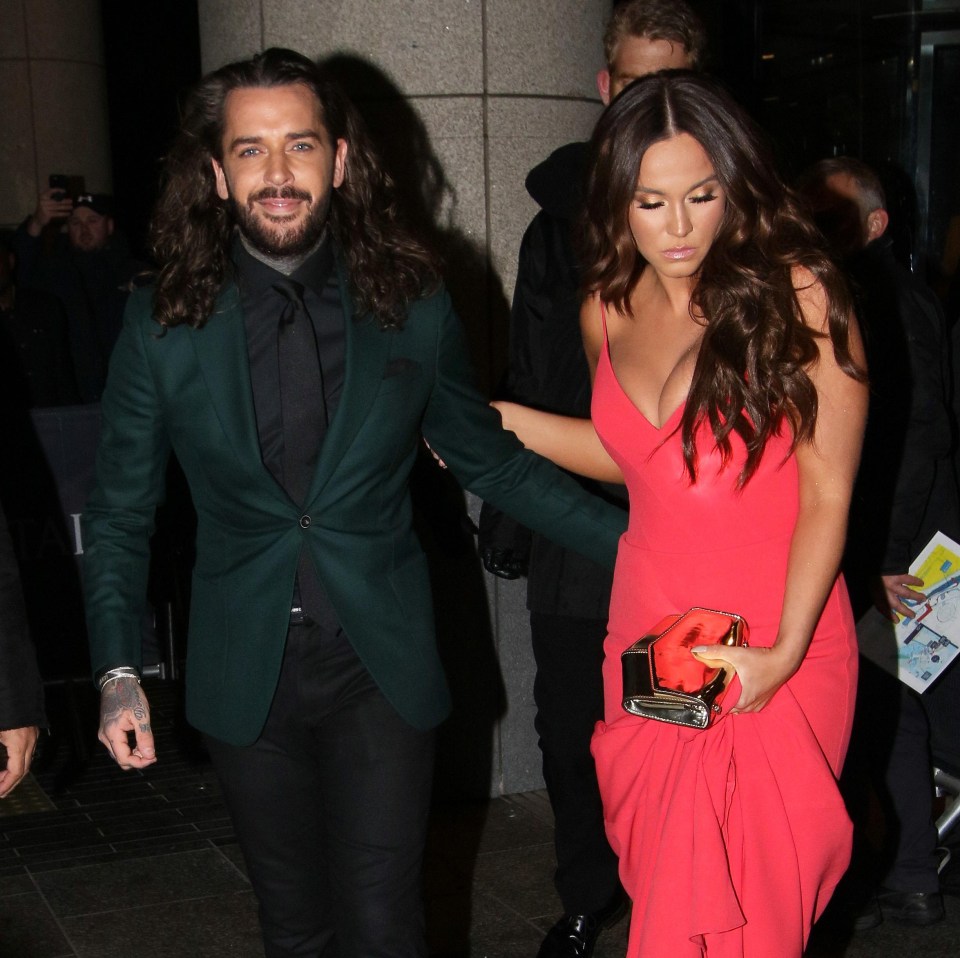 Pete Wicks and Vicky Pattison looked bleary-eyed as the made their way to a car