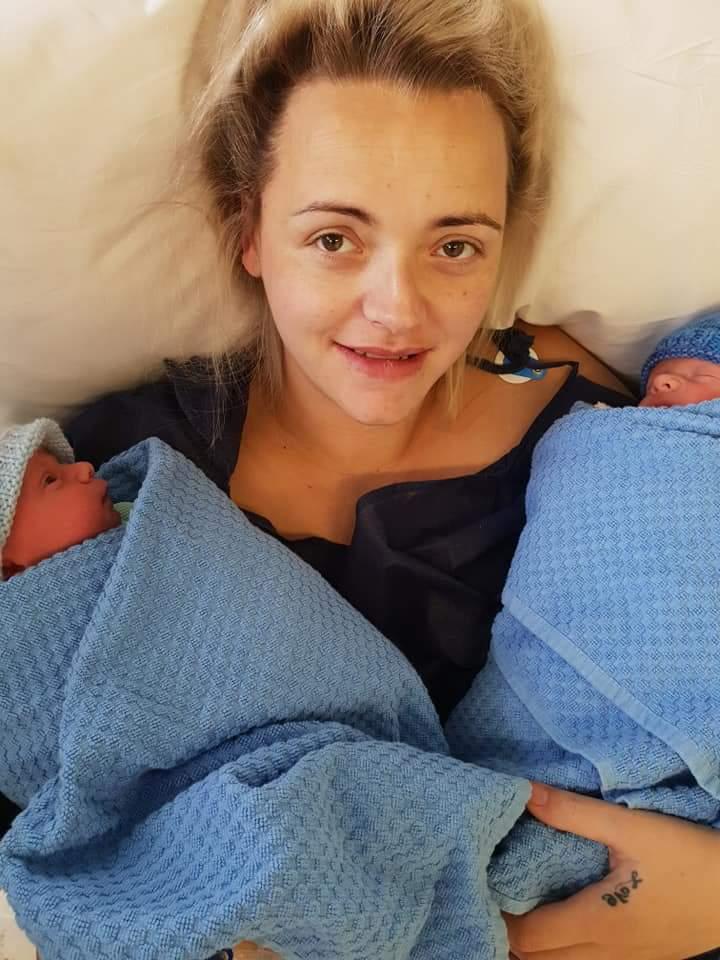  Jade after delivering her babies