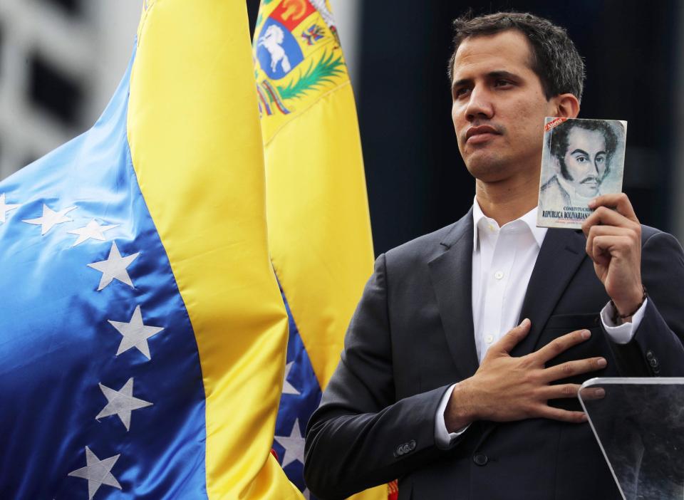  US-backed rival Juan Guaidó swore himself in as interim president to directly challenge the feared president