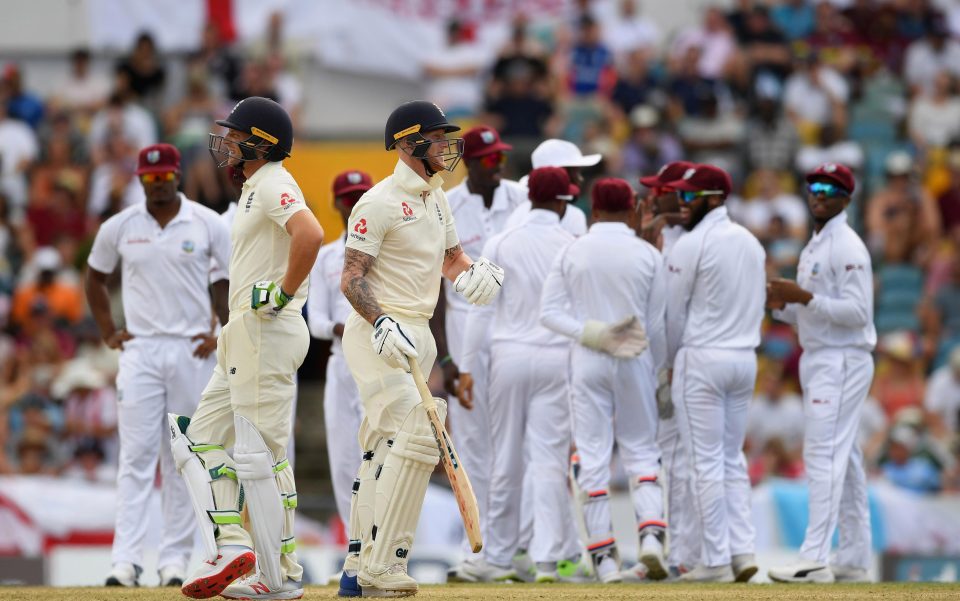  England collapsed to a huge first-innings deficit in Barbados