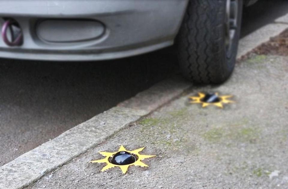  The lethal spikes, created by inventor Yannick, from Bristol, could tear through tyres